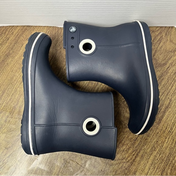 Crocs Jaunt‎ Shorty Rain Boot Navy Blue Rain Boots Size 7 - Picture 6 of 9